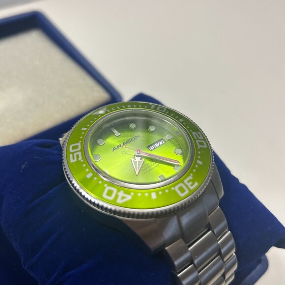 ***MENS ARAGON DIVEMASTER AUTOMATIC 45MM BRACELET WATCH*** - Picture 2 of 11
